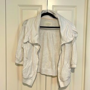 White LOFT lounge jacket small